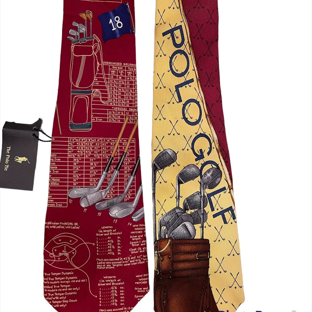VINTAGE POLO SILK GOLF TIES